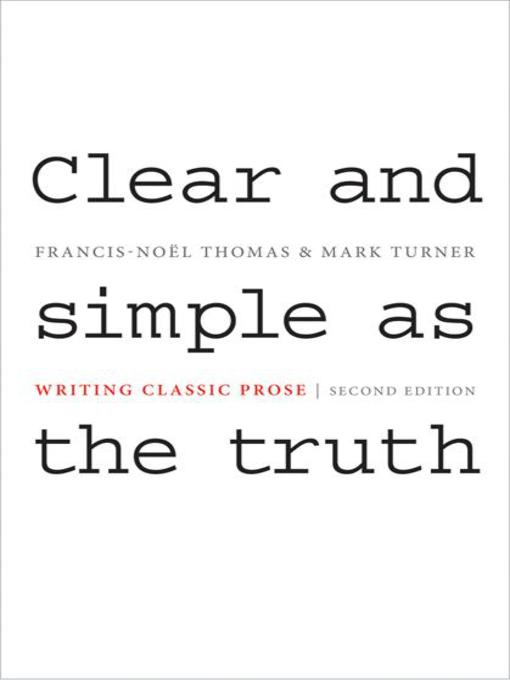 Title details for Clear and Simple as the Truth by Francis-Noël Thomas - Available